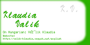 klaudia valik business card